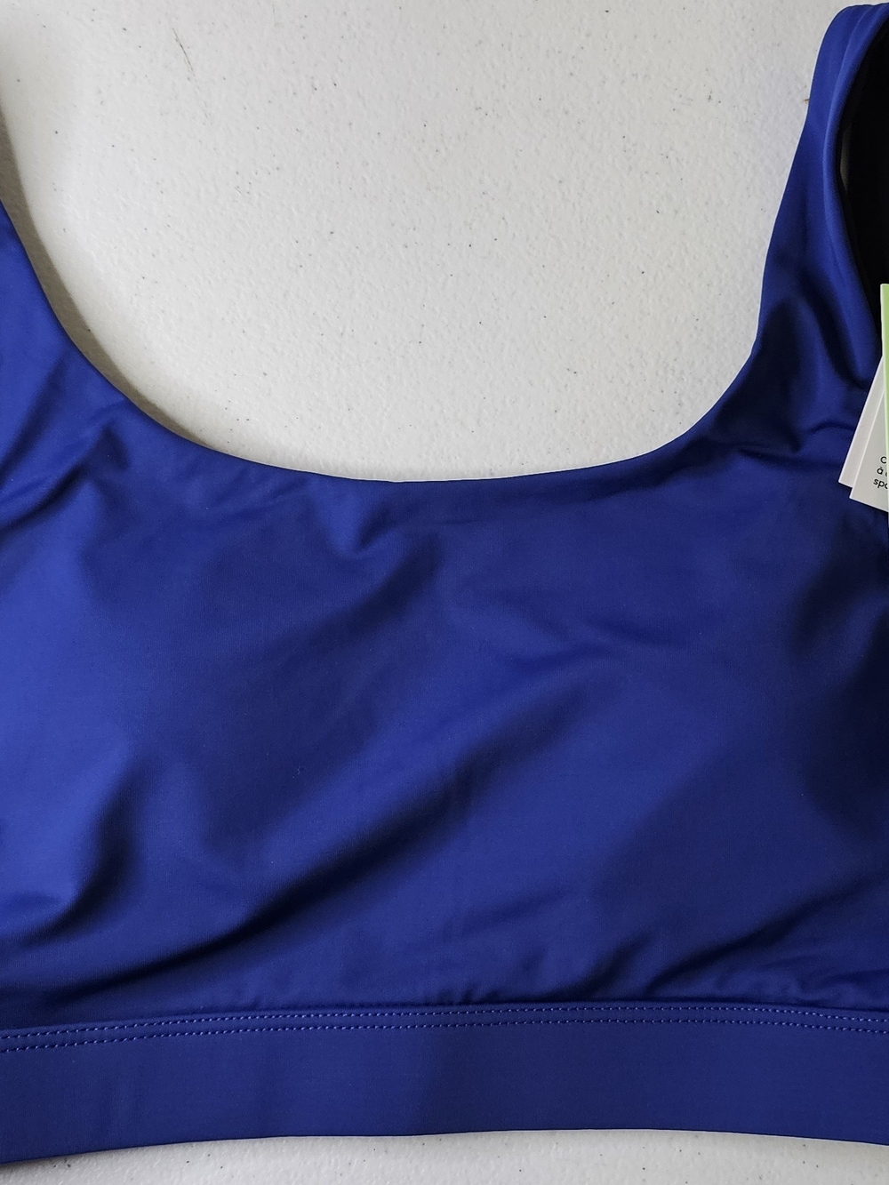 KT By Knix Double Scoop Bikini Top Blue NEW WHIT TAGS Size Small, womens top